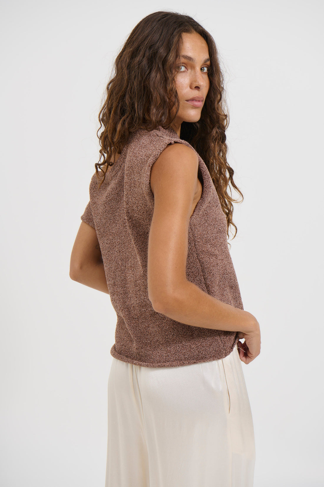 Kaisha Crop Knit Hazelnut