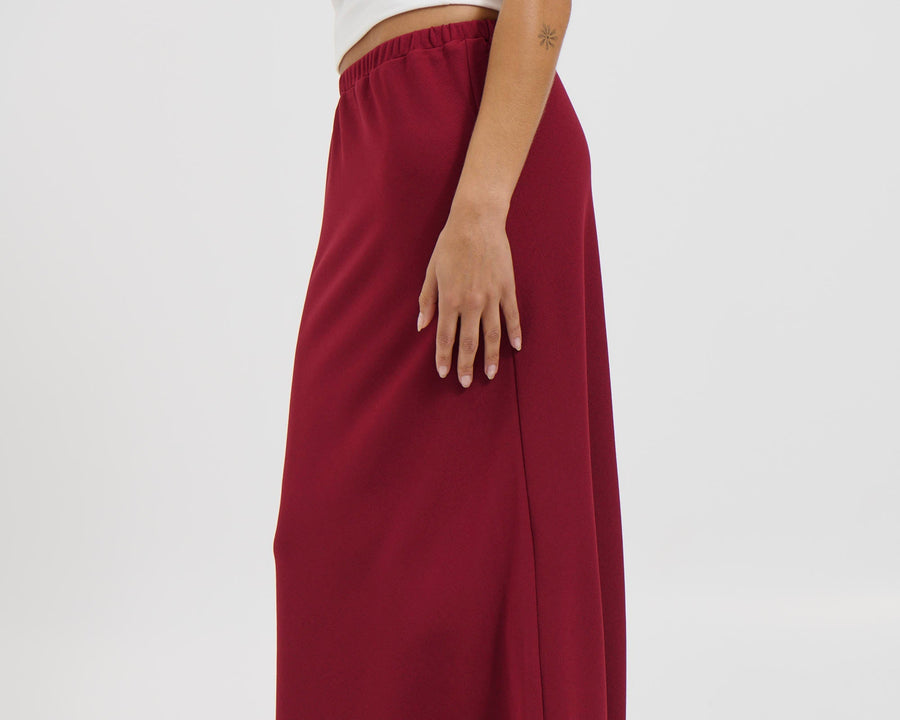 Bell Maxi Skirt Wine - FINAL SALE