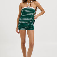Melody Short Emerald Stripe