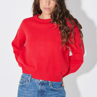 Bianka Crew Neck Sweater Cherry