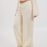 August Button Pant Cream