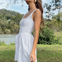 Lorinda Mini Dress White Low Impact