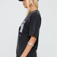 Britney Spears Gimme More Oversized Graphic Top Washed Black