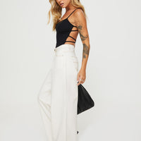 Naylor Wide Leg Jeans Cream