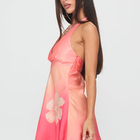 Laleisa Beaded Halter Mini Dress Multi