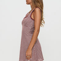 Dasha Mini Dress Red Check