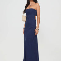 Yahir Strapless Maxi Dress Navy