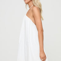 Peaco Halter Mini Dress White