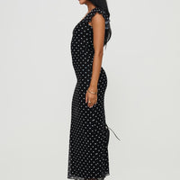 Sandberg Maxi Dress Black Polka Dot