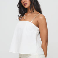 Trapeze Strapless Top White