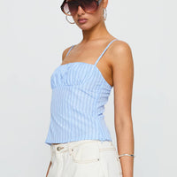 Isolabella Top Blue Stripe