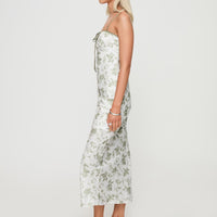 Vasiliki Maxi Dress White / Green Floral