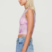 Typha Top Pink Floral