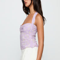 Isabetta Halter Top Lilac Floral