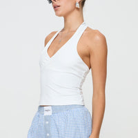 Stand By Halter Top White