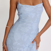 Celena Maxi Dress Blue Burnout