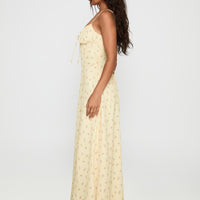 Members Only Maxi Dress Yellow Floral