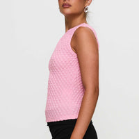 Goodnight And Go Textured Top Pink