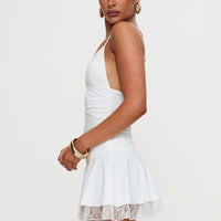 Love Is Alive Lace Mini Dress White