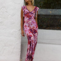 Soleila Maxi Dress Purple Multi