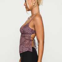 Thank The Angels Backless Top Purple