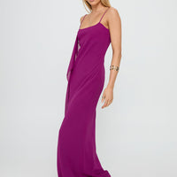 Syrina Cowl Neck Scarf Maxi Dress Berry