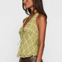 Amalthea Top Green Check