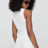 Luminary Tie Up Top White