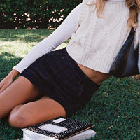 Hughes Mini Skirt Dark Wash Denim