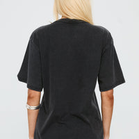 Britney Spears Gimme More Oversized Graphic Top Washed Black