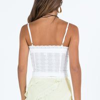 Amitri Lace Up Top Ivory