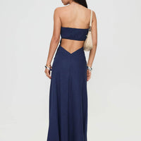 Yahir Strapless Maxi Dress Navy