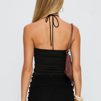 Final Tango Halter Top Black