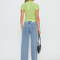 Darla Low Rise Straight Jean Vintage Blue Wash