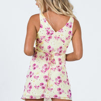 Nellie Mini Dress Yellow Floral