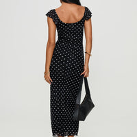 Sandberg Maxi Dress Black Polka Dot
