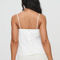Trapeze Strapless Top White