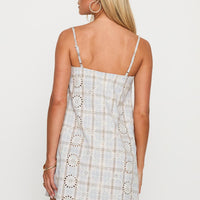 Belong Together Mini Dress Blue Check