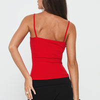 Baseline Longline Tank Top Red