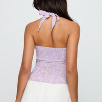 Isabetta Halter Top Lilac Floral
