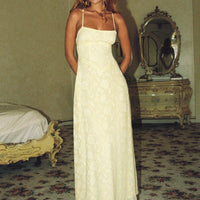 South Of France Maxi Dress Yellow