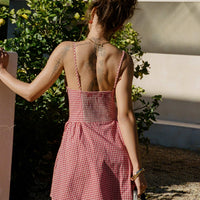 Toulouse Mini Dress Red Gingham