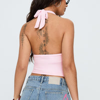 Whimsy Halter Top Pink