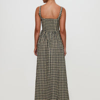 Cartmel Check Maxi Dress Black / Cream