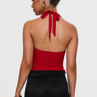 Chilli Halter Top Red
