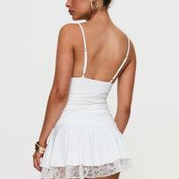 Love Is Alive Lace Mini Dress White