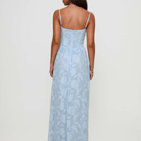 Angeleina Maxi Dress Blue Floral