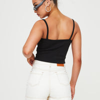 Katlynne Denim Mini Skort White