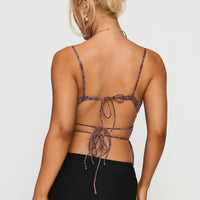 Thank The Angels Backless Top Purple