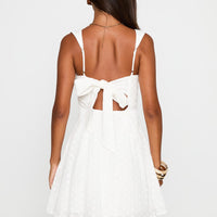 Xanthus Embroidered Mini Dress White